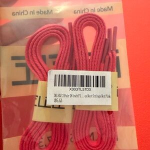 Delele Hot Pink Kids Shoe Laces - 2 Pair